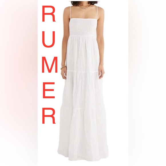 NWT Rumer Zoe Backless Linen Maxi Dress. Perfect summer dress nice fabric.